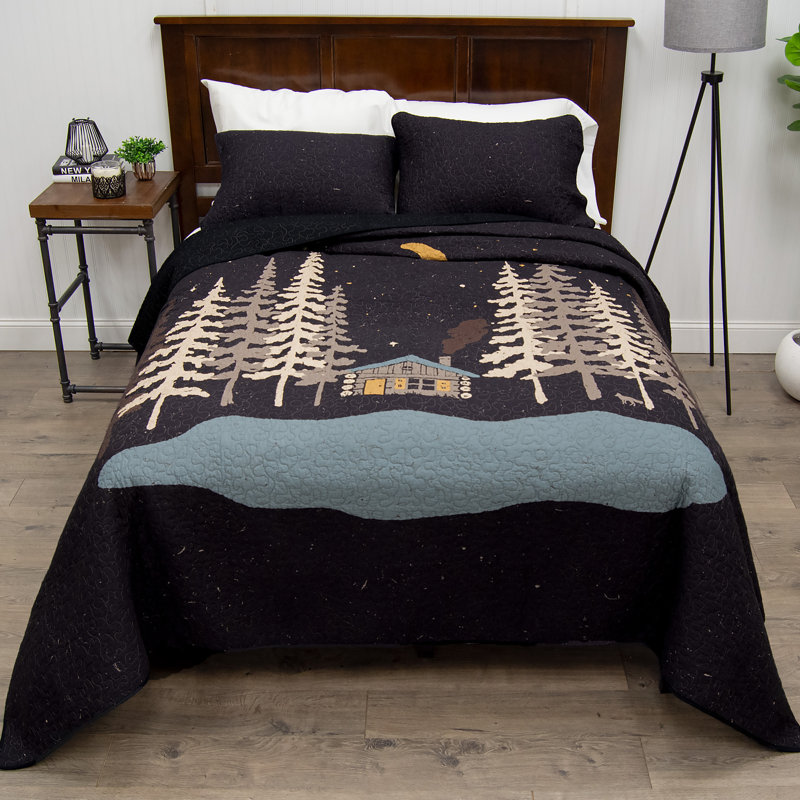 Donna Sharp Moonlit Cabin Quilted Cotton King Sham, King