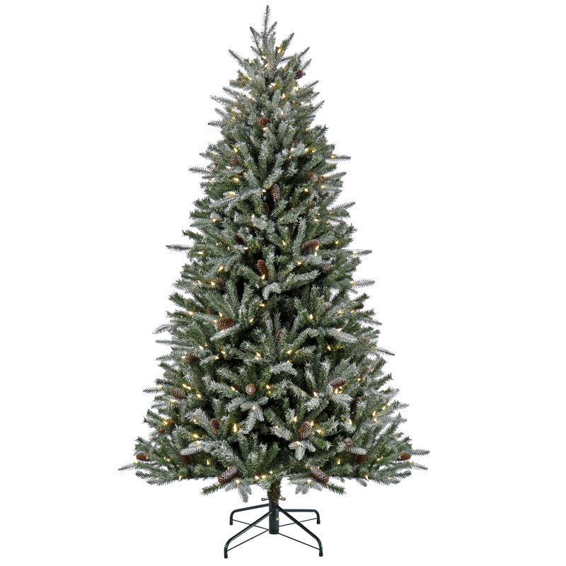 Sapin de Noël givré pré-éclairé, 7'