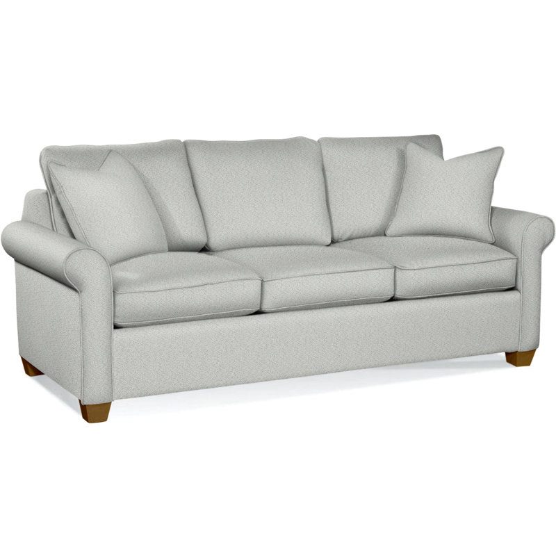 Park Lane Upholstered 81'' Sofa, Havana Finish, Basic Blue; 0317-63
