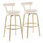 Tabourets de bar pivotants dorés 30 po Kayson