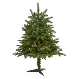 Lighted Artificial Spruce Christmas Tree