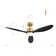 Loritta 52'' 3 - Blade Large Indooor Ceiling Fan With Light Kit and Remote, 3 LED Colors, 6 Speed Noiseless DC Motor, Timer