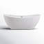 Baignoire de trempage autoportante en fibre de verre 62 po x 28,3 po Labrusca-813133485