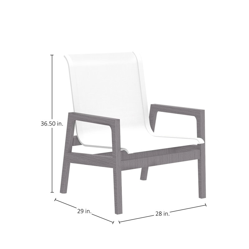 Seashore 30" H Patio Chair, Slate Gray