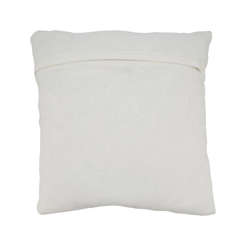 Gray and Beige Striped Square Throw Pillow with Removable Cover