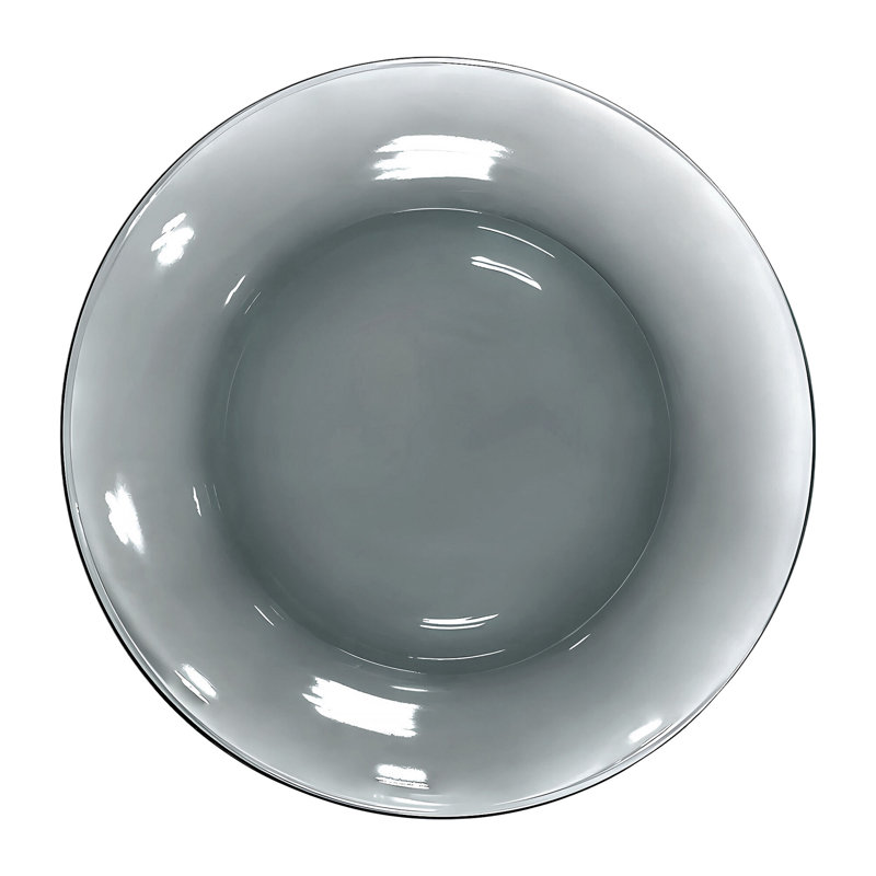 Assiette à dessert en verre Lakevia 9,25 po, Gris