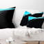 Coussin lombaire à motif abstrait 