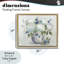 Cadre flottant ivoire et bleu en forme d'hortensia, design par Nan-1088842253-1088842255