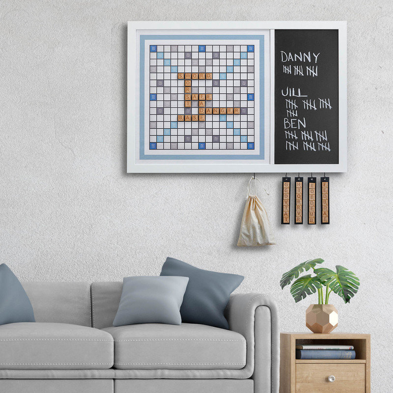 Magnetic Wall Family Word Tile Board | Board Games | Game Room Decor | Wall Games | Basement Decor | Unique Decor | Board Game Art | Modern