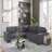Melody Grey Sectional With Pullout