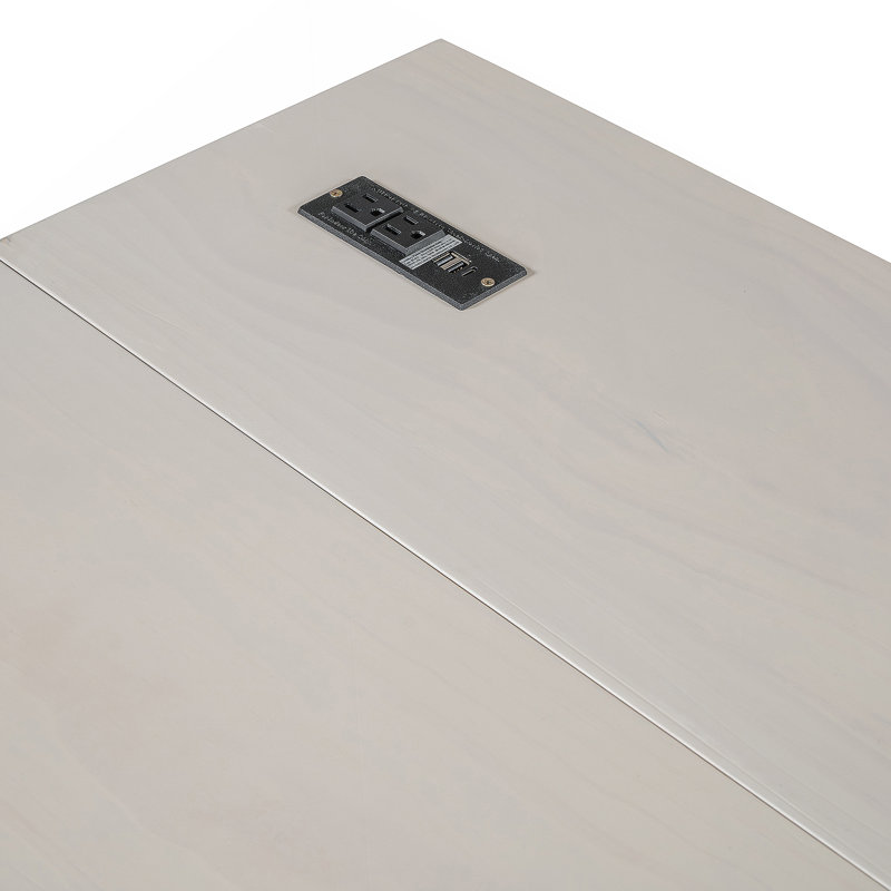 Lit escamotable double avec grands tiroirs, Blanc