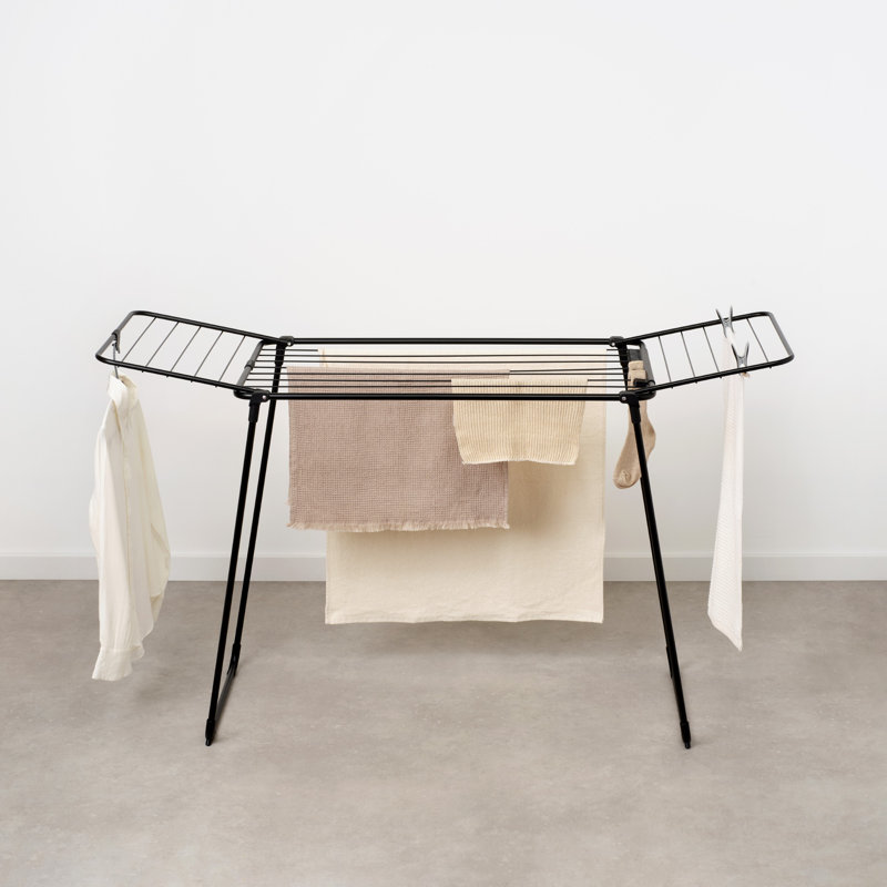 Séchoir à vêtements HangOn Too, 59 à 72 pieds (18 à 22 mètres), H 38,4 po x l 23,2 po x P 2 po, Noir mat