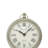 Roman Numeral Mechanical Tabletop Clock in Silver