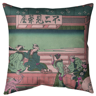 Coussin Katsushika Hokusai Yoshida at Tokaido