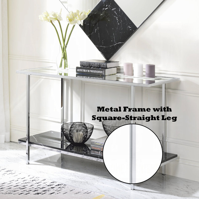 Rye 48'' Glass Top Console Table