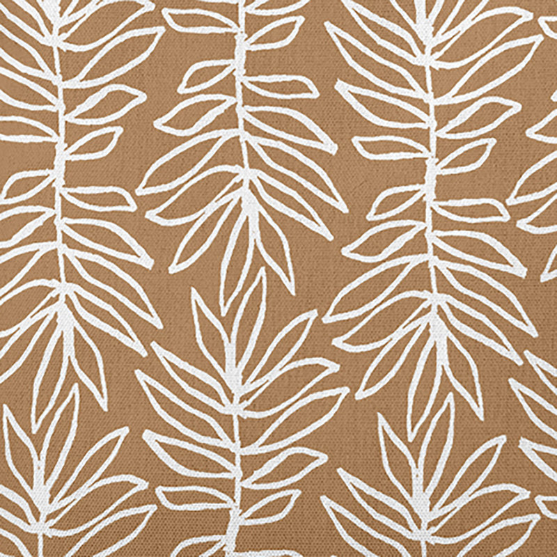 Reversible Throw Pillow, Brown/White Floral