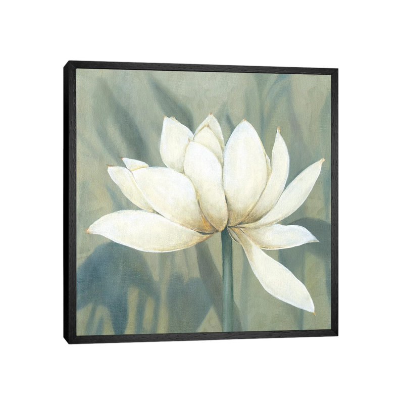 Waterlily II by Carol Robinson - Painting on Canvas, 93.98 cm H x 93.98 cm W, Black Framed