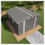 Grande remise de jardin en métal 10 x 12 pi avec portes et fenêtres doubles - Édifice de rangement extérieur imperméable pour la cour, le patio et la pelouse