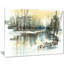 Rivière en hiver - reproduction sur toile tendue-21972132