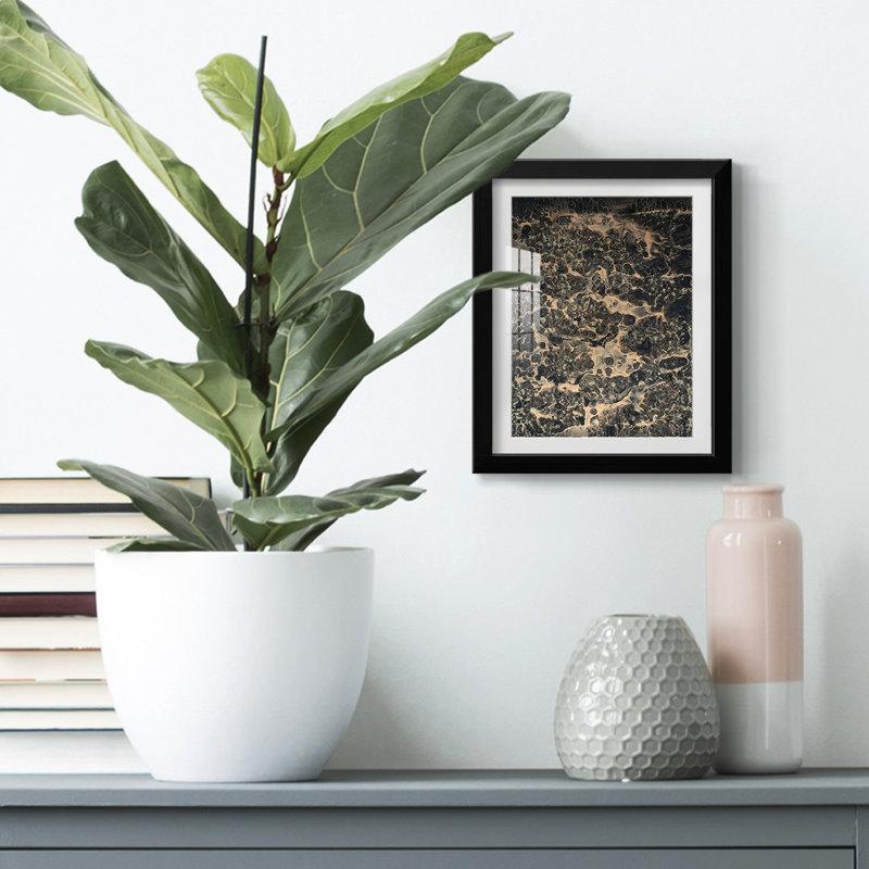 Printed Celestial Odyssey III -Framed Print, 28.5" H x 20.5" W, Black