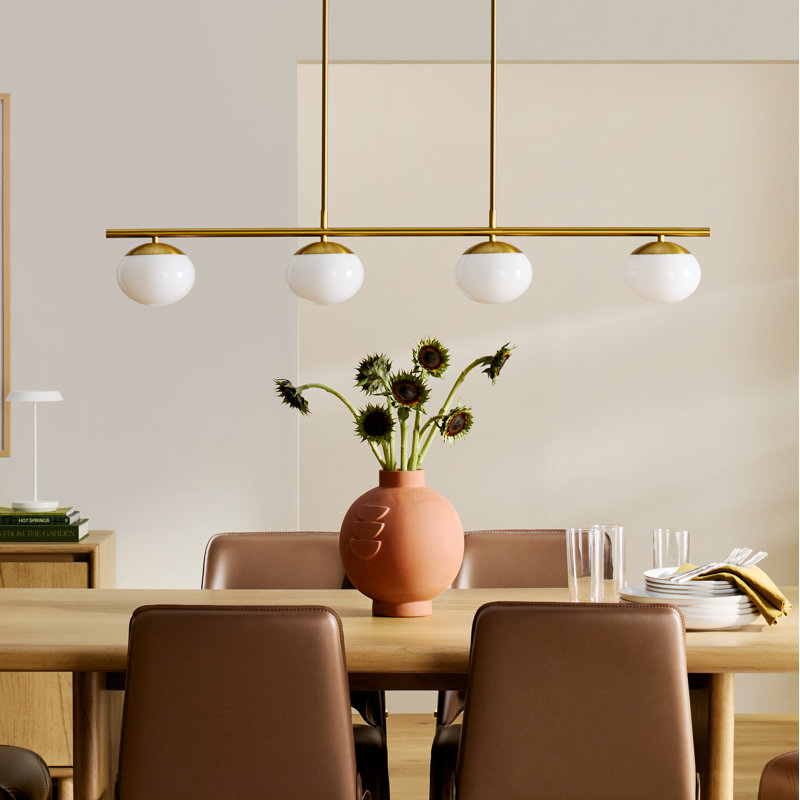 Vibi 4-Light Chandelier, Burnished Brass