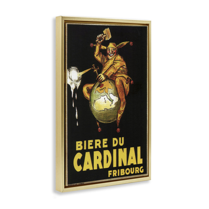 "Antique Cardinal Beer", affiche par Marcus Jules, H 31 po x l 21 po, Cadre flottant gris lustré