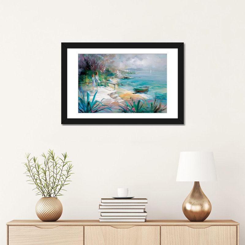 « attended fulfillment », reproduction sur toile, H 26 po x l 40 po x P 1,5 po, Pas de tapis, Papier d'art encadré noir
