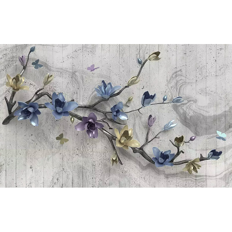 Papier peint texturé amovible 3D Magnolia Blossom, l 55 po x L 35 po