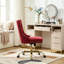Chaise de bureau pivotante avec roulettes et garniture cloutée-1527371081
