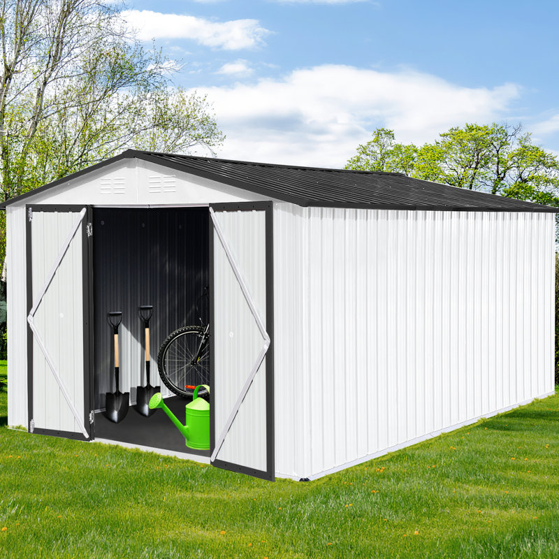 Abri de jardin en métal 10X12 - La construction extérieure défie 10Ftx12ft depuis des années
