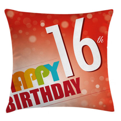 16th Birthday 26" Pillow Cover