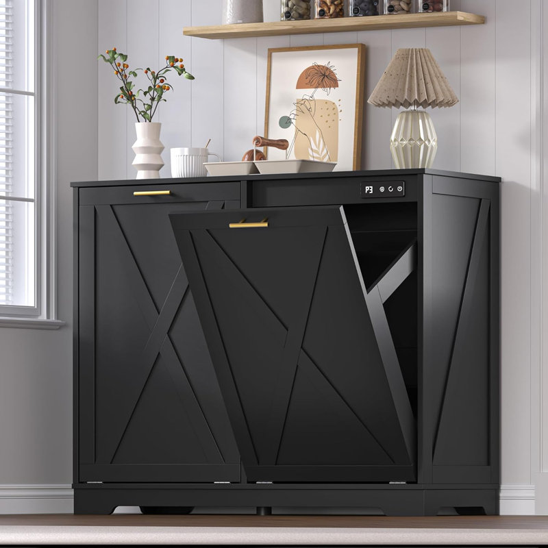 Wooden Double Wash Wardrobe, Black