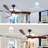 60-Inch 3-Blade Solid Wood Ceiling Fan Light