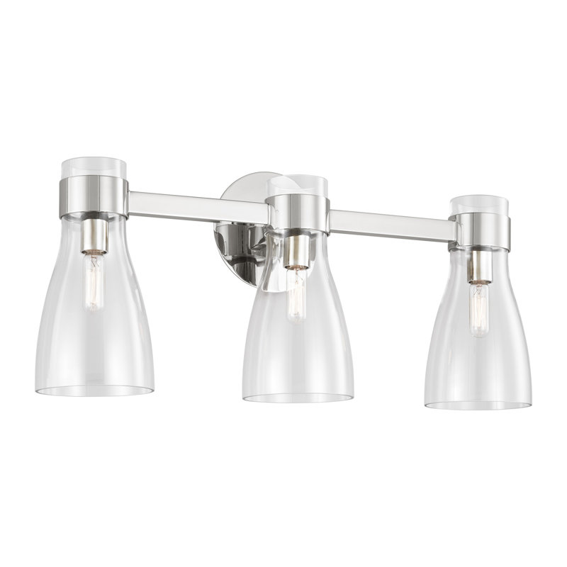 Dimmable Vanity Light, Clear, 3, Polished