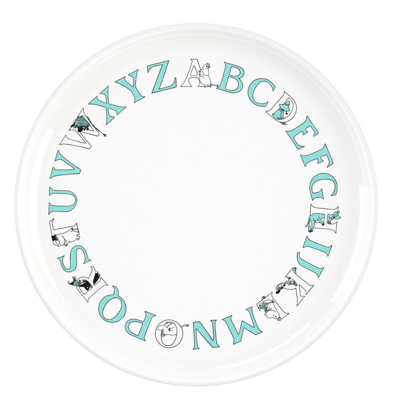 Rig-Tig Moomin ABC Dinner Plate, Turquoise