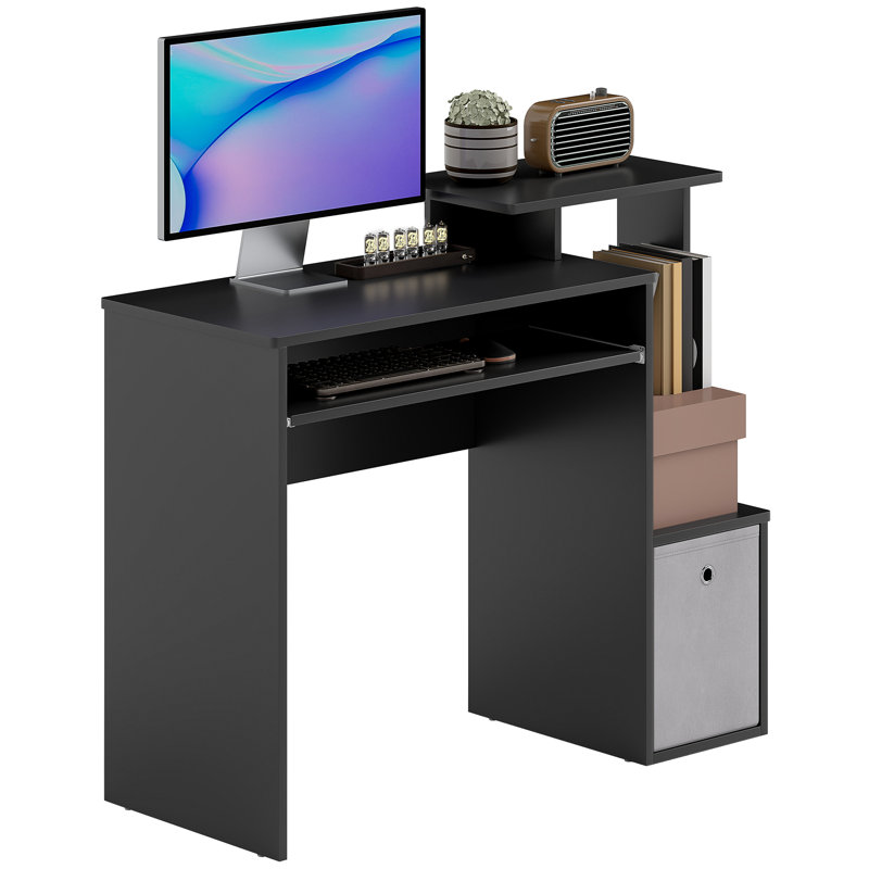 Cravens Computer Desk, Black/Black