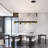5 - Light LED Dimmable Linear Kitchen Island Pendant