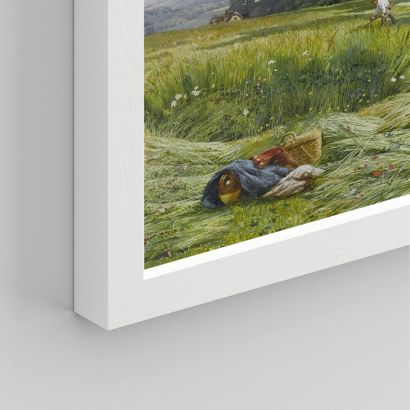 «Vintage Farmer Field Forest» sur papier, Blanc, H 16 po x l 12 po