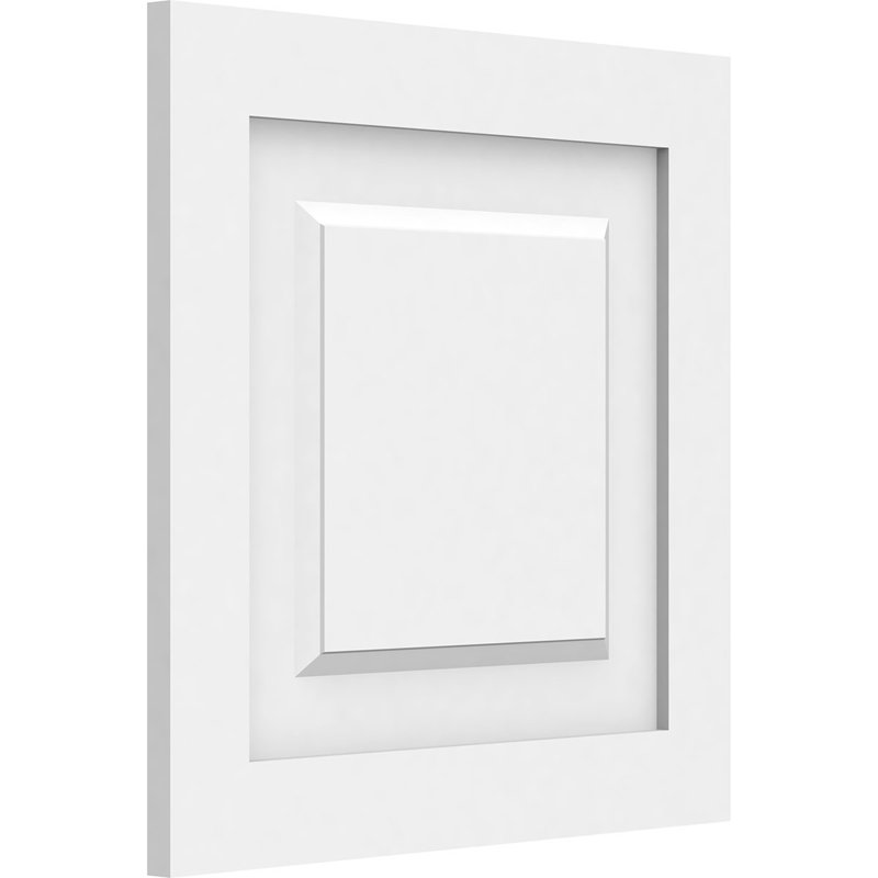 Panneau mural Harrison 3D en blanc, H 16 po x l 16 po x P 0,63 po
