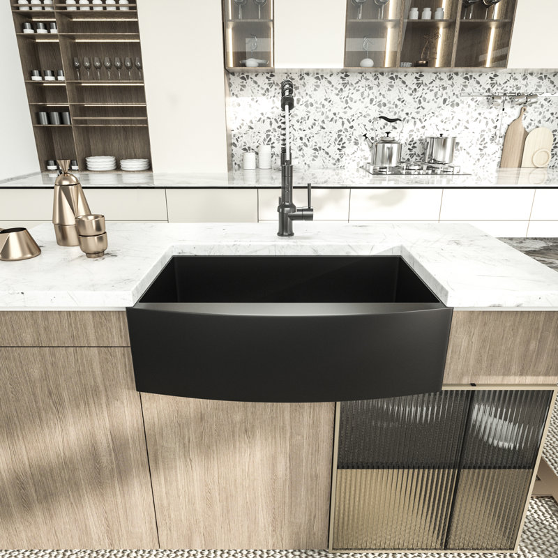 30" L x 21" W Farmhouse Kitchen Sink Gunmetal Black Stainless Steel Kitchen Sink Apron Front Sink, 10" H x 30" L x 21" W