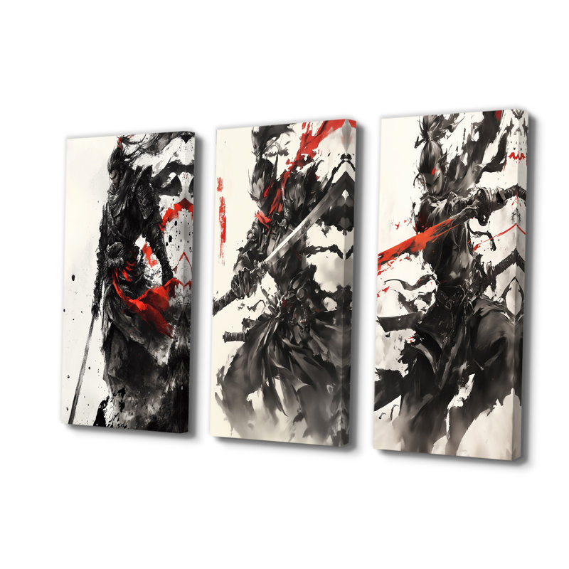 China Warrior Tones I - Collection d'art mural Warrior China, Toile tendue, H 28 po x l 36 po, Ne s’applique pas