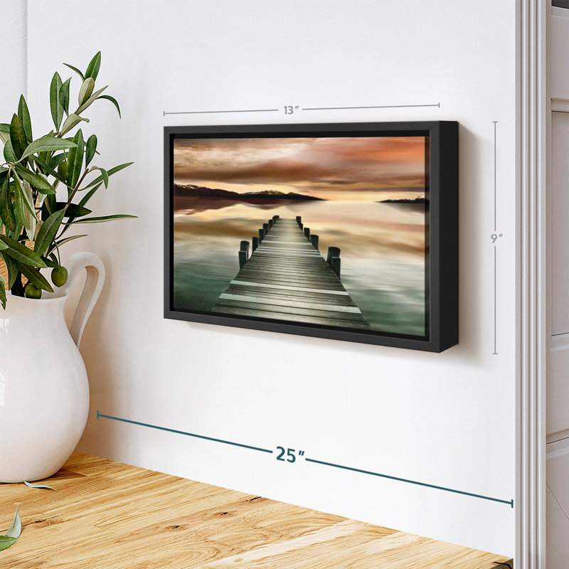 «Sunset Jetty Wall Art», H 9 po x l 13 po