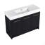 Ensemble de meuble-lavabo autoportant de 48 po avec lavabo en résine, avec porte à fermeture douce, ensemble KD-125514951-125514953