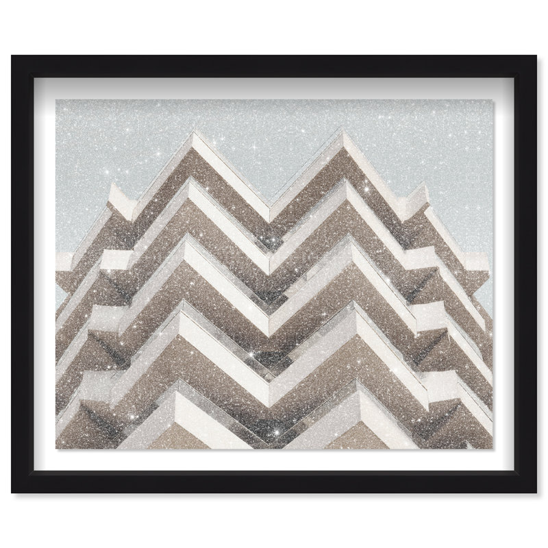 Geometric Pulse II Framed Graphic Art, 17.5"H x 21.5"W, Black Shadowbox