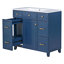 Milous Single Bathroom Vanity with Resin Top-1350277456