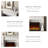 White Solid Wood Electric Fireplace