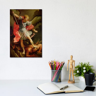 The Archangel Michael Defeating Satan by Guido Reni - Print on Canvas