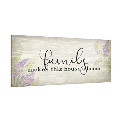 "Family Makes" par Kimberly Allen - art textuel sur toile tendue