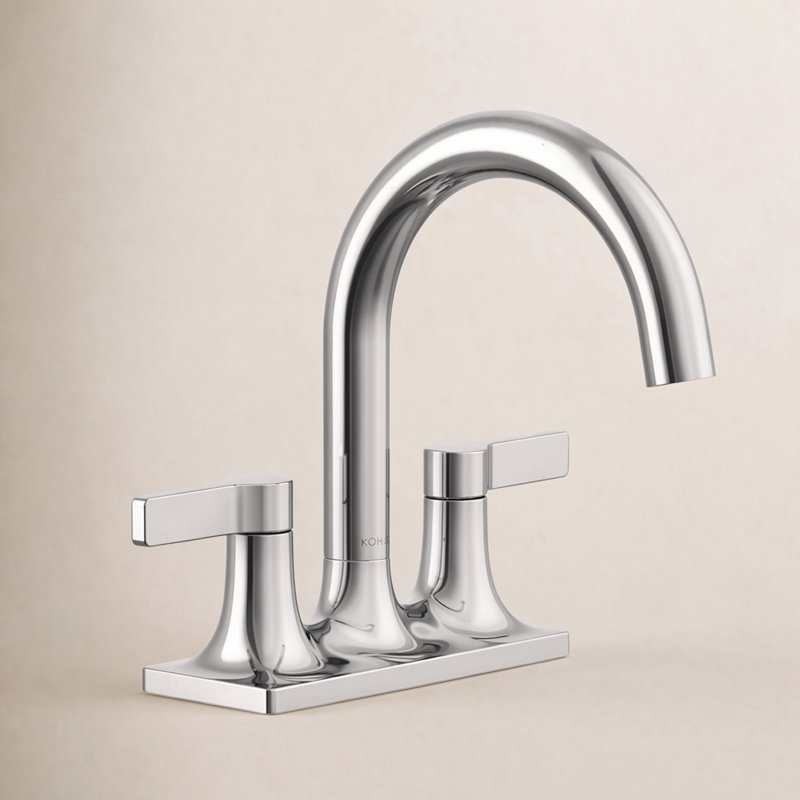 Venza Centerset Bathroom Sink Faucet 1.0 GPM, Polished Chrome
