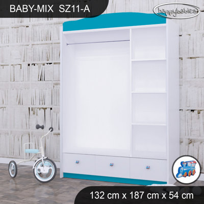 Baby 3 Door Wardrobe